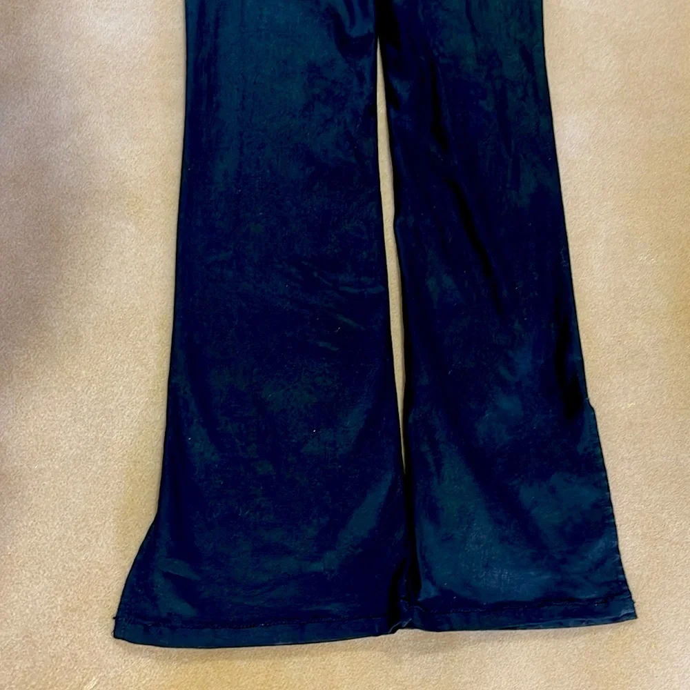 HIDDEN JEANS RYAN BLACK COATED CROPPED BOOTCUT JEANS WITH SIDE SLITS SIZE 25 - Picture 6 of 14